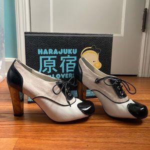 Harajuku Lovers black & white booties